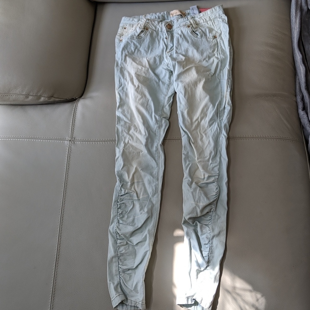 bershka super skinny light wash jeans NWT